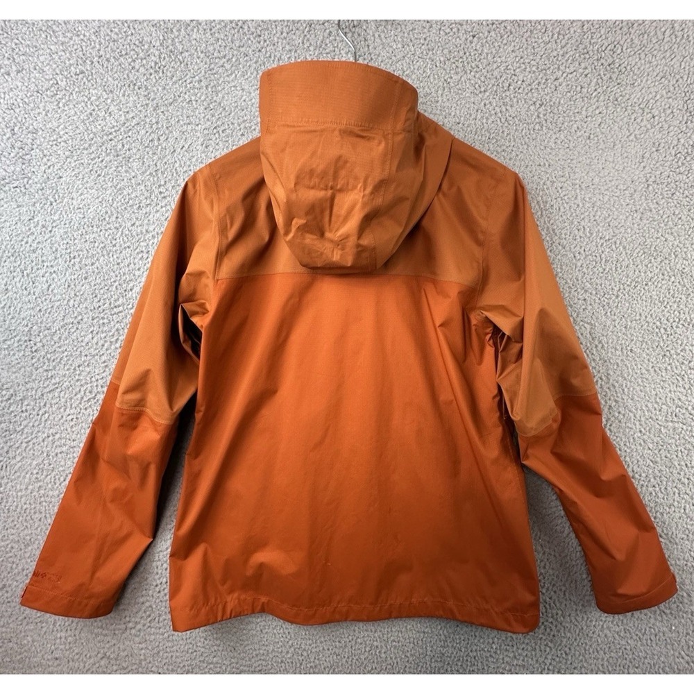 REI Co-op Rainier Rain Jacket Womens Small Orange Hydrowall 2.5 Layer Hooded - Picture 6 of 14
